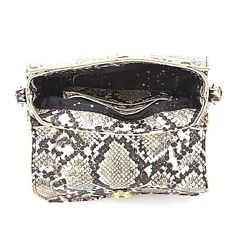 MODERN SNAKE PATTERN PRINT MINI BAG