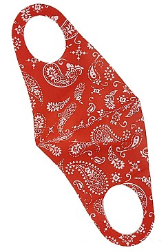 PACK OF 12 ASSORTED COLOR PAISLEY PRINT DUST PROOF WASHABLE MASK