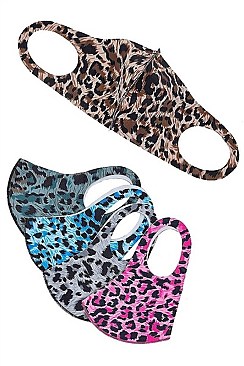 PACK OF 12 TRENDY ASSORTED COLOR LEOPARD