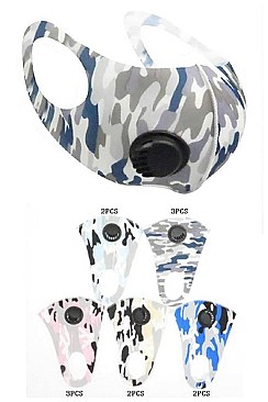 Pack of 12 Trendy CAMOUFLAGE DESIGN MASK