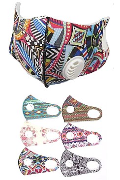 PACK OF 12 TRIBAL DUST PROOF RESPIRATOR MASK
