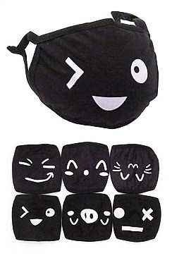 PACK OF 12 CLASSIC ASSORTED CARTOON FACE MASK