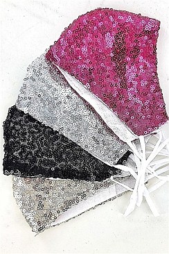 PACK OF 12 CLASSY ASSORTED COLOR SEQUIN ACCENT