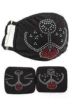 PACK OF 12 CUTE ASSORTED KITTY FASHION MASK