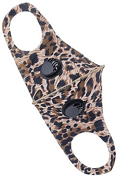 PACK OF 12 CHIC LEOPARD PRINTED REUSABLE MASK