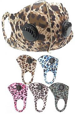 PACK OF 12 CHIC LEOPARD PRINTED REUSABLE MASK