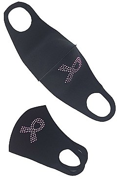 PACK OF 12 PINK RIBBON BREAST CANCER AWARENESS DUST PROOF MASK