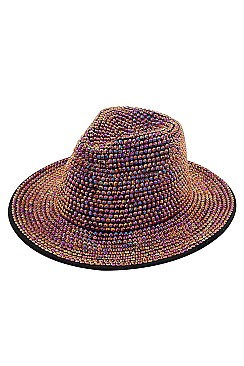 Rhinestone Fedora Hat for Women -  Jazz Party Style