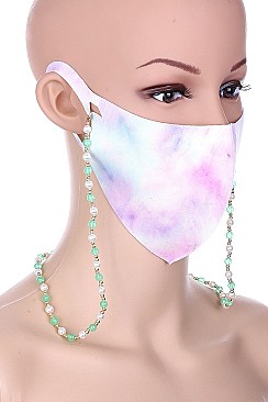 PACK OF 12 TRENDY MULTI BEAD ASSORTED COLOR MASK LANYARD