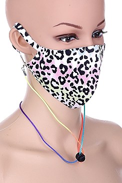 PACK OF 12 2-PC FASHION ASSORTED COLOR MASK LANYARD SET