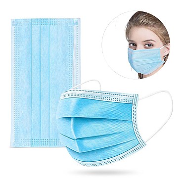 Disposable 3-Ply Earloop Face Mask 50pcs Pack