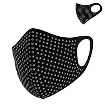 Chic Black Mask W/ Black Stud