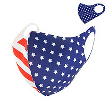 AMERICAN FLAG FASHION MASK W/ COMFORTABLE EARLOOP