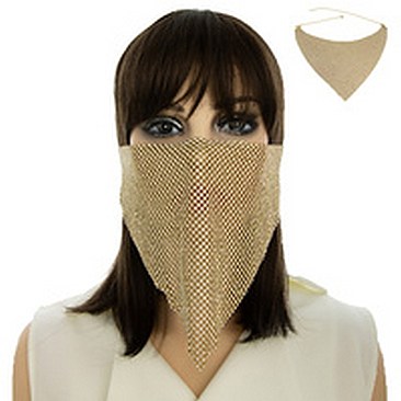 Veil Mesh Mask W/ Rhinestone