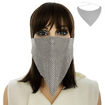 Veil Mesh Mask W/ Rhinestone