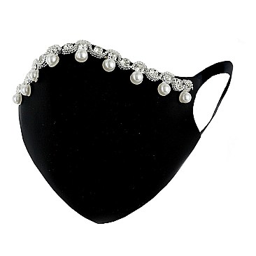 ELEGANT RHINESTONE MASK W/ COMFORTABLE EARLOOP