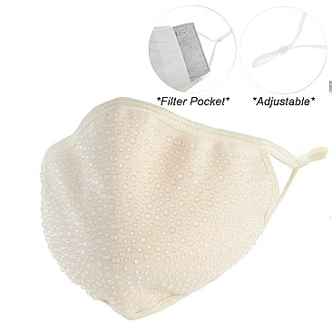 Filter Pocket & Adjustable Elastic Ear Strap Bling Mask