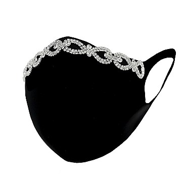 FASHION RHINESTONE MASK W/ COMFORTABLE EARLOOP