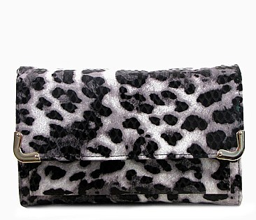 Leopard Textured Clutch