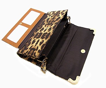 Leopard Textured Clutch