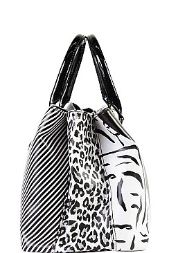 FASHIONABLE Nicole Lee PRINTED SATCHEL BAG JYMAX-14136