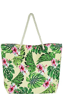 MODISH TROPICAL HIBISCUS PRINT ECCO BAG JYMB0038