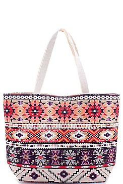 AZTEC PATTERN TOTE BAG