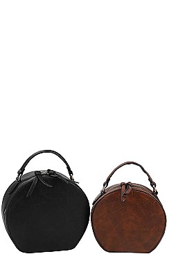 2 IN 1 TAMBOURINE SHAPED SHOULDER BAG SET