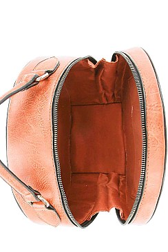 2 IN 1 TAMBOURINE SHAPED SHOULDER BAG SET