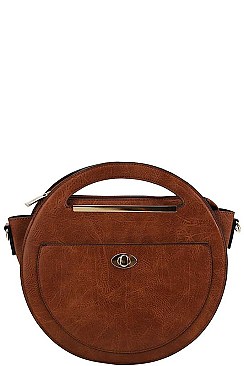 2 IN 1 CIRCLE SATCHEL SET WITH LONG STRAP