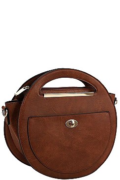 2 IN 1 CIRCLE SATCHEL SET WITH LONG STRAP