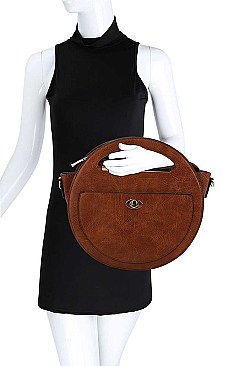 2 IN 1 CIRCLE SATCHEL SET WITH LONG STRAP