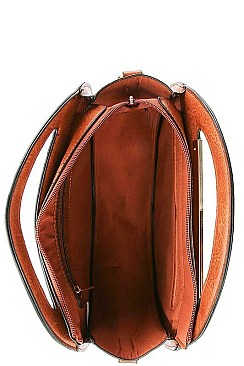 2 IN 1 CIRCLE SATCHEL SET WITH LONG STRAP