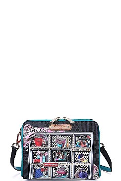 MY CLOSET PRINT CROSSBODY BAG BY Nicole Lee