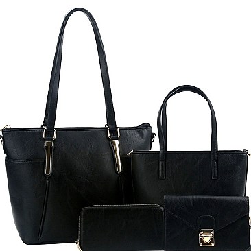 4 IN 1 SHOPPER TOTE WALLET SET