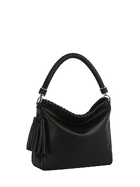 Braided Top Handle Shoulder Bag