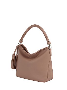 Braided Top Handle Shoulder Bag