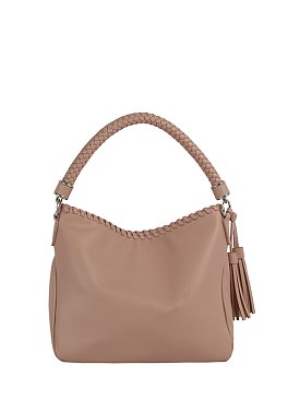 Braided Top Handle Shoulder Bag