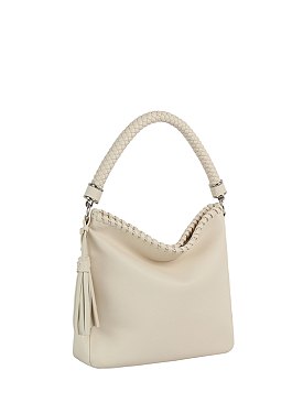 Braided Top Handle Shoulder Bag