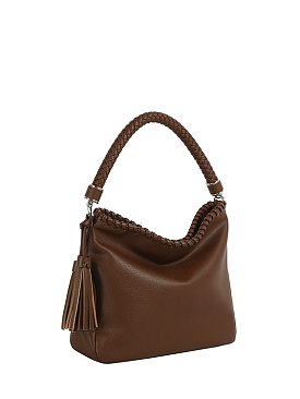 Braided Top Handle Shoulder Bag