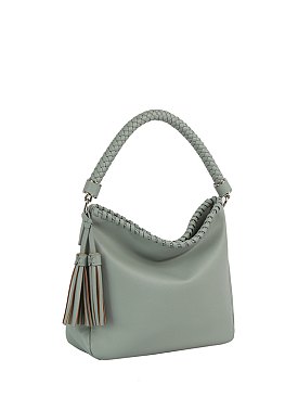 Braided Top Handle Shoulder Bag