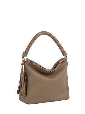 Braided Top Handle Shoulder Bag