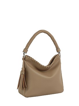 Braided Top Handle Shoulder Bag