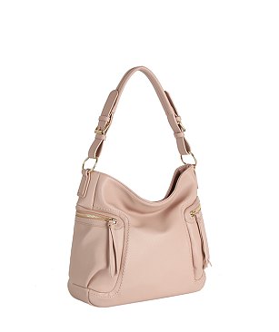 Side Zip Pocket Shoulder Bag
