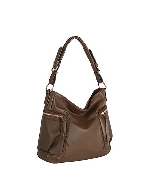 Side Zip Pocket Shoulder Bag