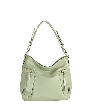 Side Zip Pocket Shoulder Bag