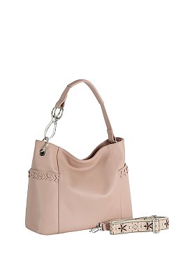 Hook Top Handle Shoulder Bag with Guitar Strap
