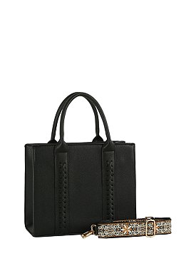 Calin Weaving Detailed Satchel