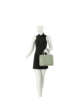 Calin Weaving Detailed Satchel