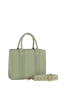 Calin Weaving Detailed Satchel